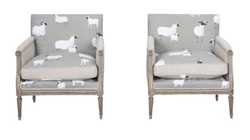PAIR OF 20TH C FRENCH PAINTED LOUIS XVI STYLE ARMCHAIRS - ADDITIONAL PHOTO 1