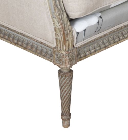 PAIR OF 20TH C FRENCH PAINTED LOUIS XVI STYLE ARMCHAIRS - ADDITIONAL PHOTO 3