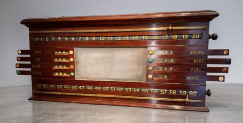 Large 19th Century Snooker Scoreboard in Mahogany
