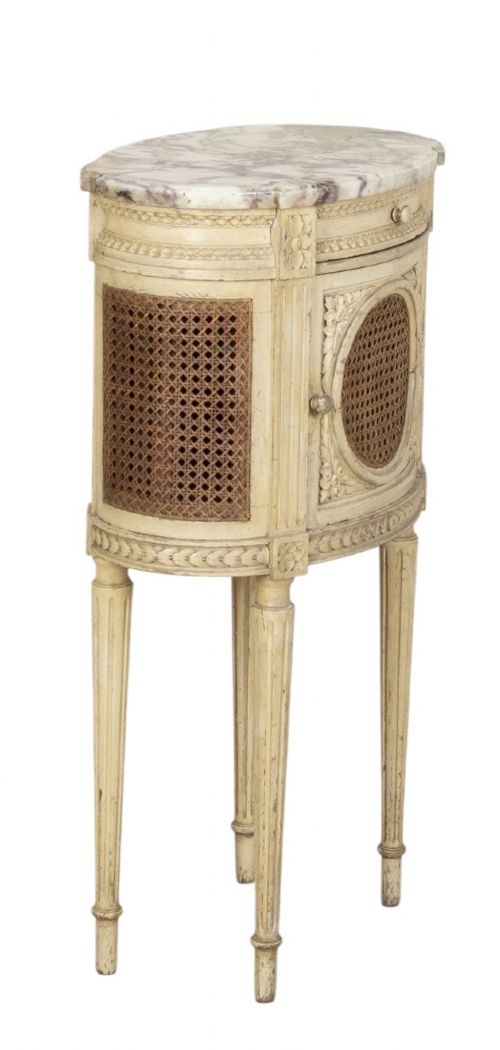 19TH CENTURY FRENCH PAINTED BEDSIDE TABLE - ADDITIONAL PHOTO 1