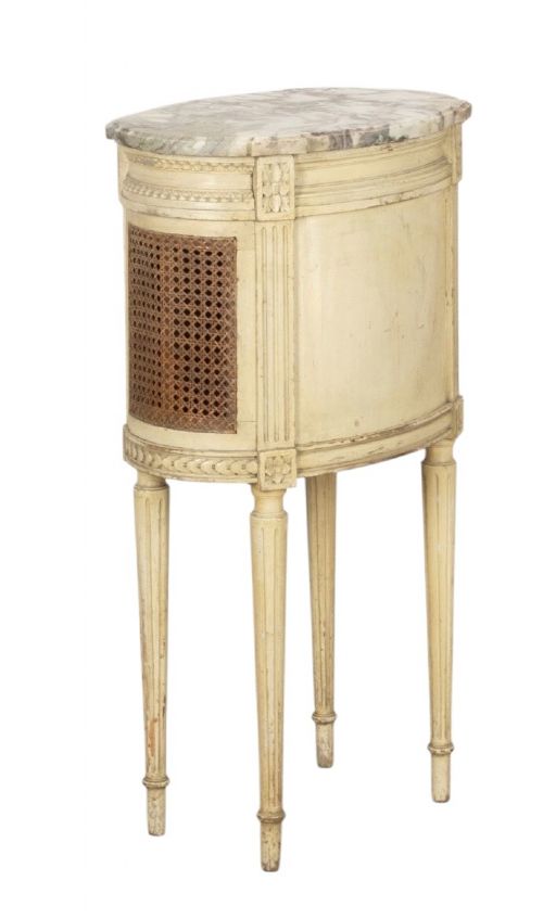 19TH CENTURY FRENCH PAINTED BEDSIDE TABLE - ADDITIONAL PHOTO 3