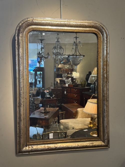 SILVER GILT LOUIS PHILIPPE MIRROR - ADDITIONAL PHOTO 3