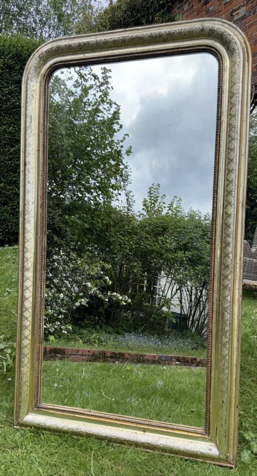 LARGE SILVER GILT LOUIS PHILIPPE MIRROR - ADDITIONAL PHOTO 3