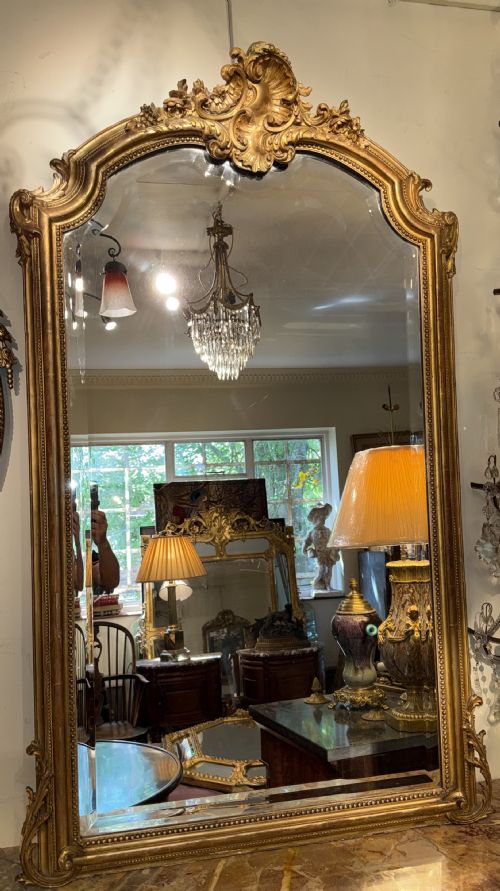 LARGE 19TH CENTURY GILT MIRROR