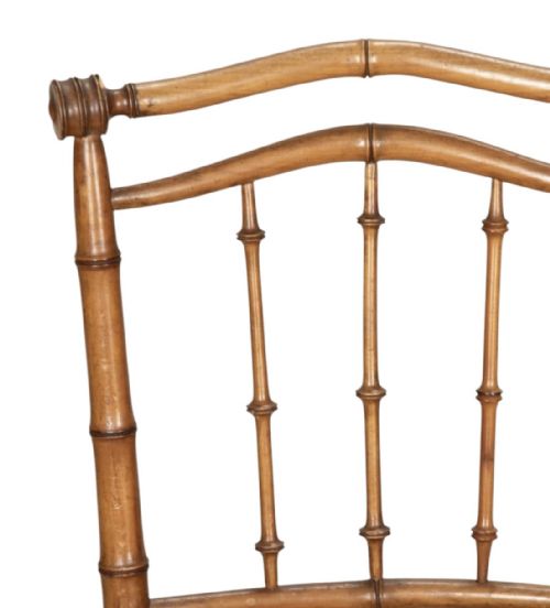 PAIR OF LATE 19TH C FRENCH BAMBOO SIDE CHAIRS - ADDITIONAL PHOTO 6