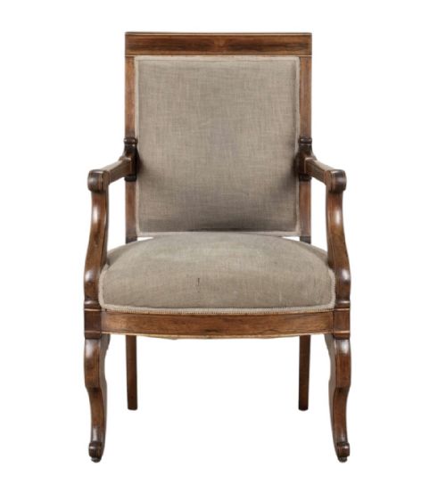 19TH C FRENCH CHARLES X ROSEWOOD ARMCHAIR - ADDITIONAL PHOTO 1