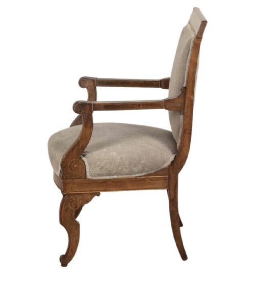19TH C FRENCH CHARLES X ROSEWOOD ARMCHAIR - ADDITIONAL PHOTO 2