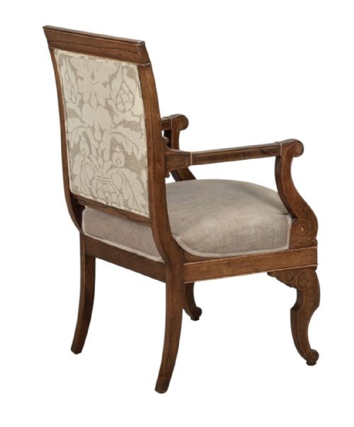 19TH C FRENCH CHARLES X ROSEWOOD ARMCHAIR - ADDITIONAL PHOTO 5