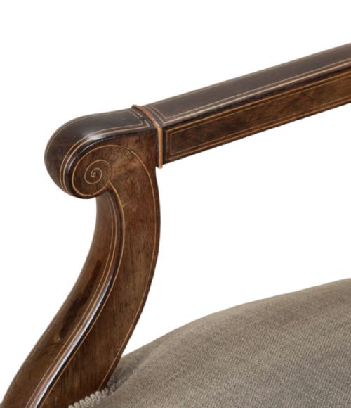 19TH C FRENCH CHARLES X ROSEWOOD ARMCHAIR - ADDITIONAL PHOTO 8