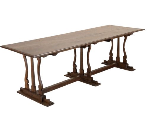 LARGE 19TH CENTURY WALNUT MONASTERY TABLE