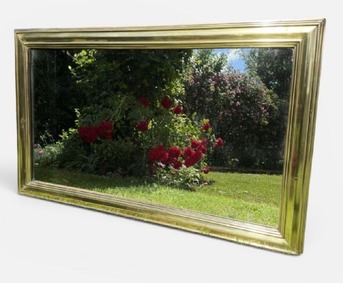 LARGE BRASS BISTRO MIRROR