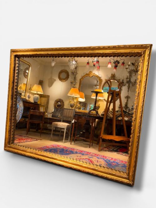 VERY LARGE CARVED GILTWOOD MIRROR - ADDITIONAL PHOTO 1