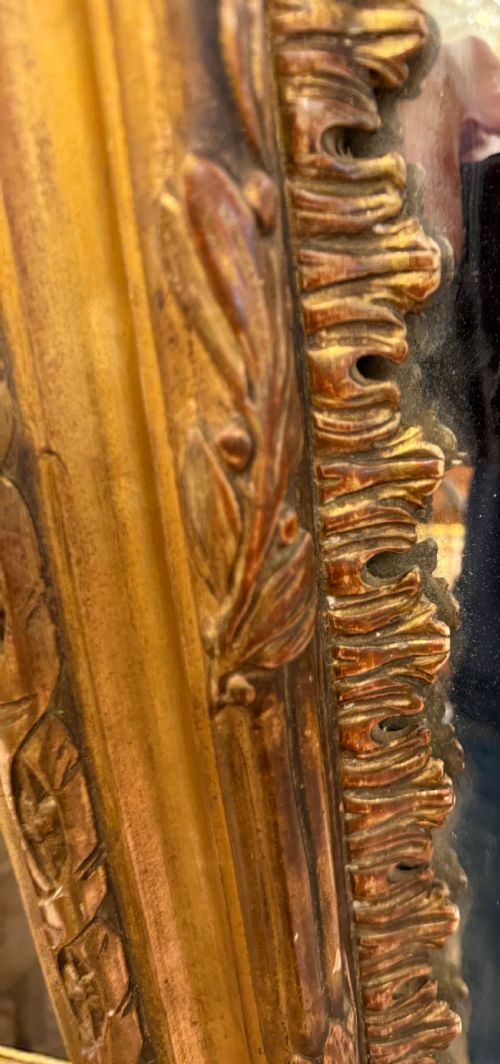VERY LARGE CARVED GILTWOOD MIRROR - ADDITIONAL PHOTO 3