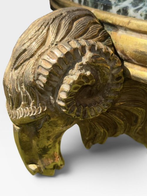 CAST BRASS GUERIDON WITH RAMS HEADS - ADDITIONAL PHOTO 2