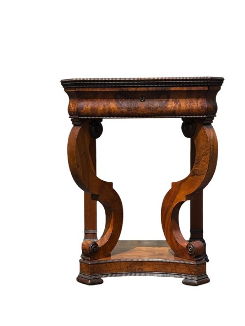 19TH C FRENCH LOUIS PHILIPPE WALNUT CONSOLE TABLE - ADDITIONAL PHOTO 1
