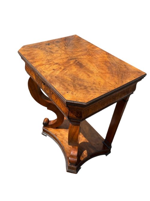 19TH C FRENCH LOUIS PHILIPPE WALNUT CONSOLE TABLE - ADDITIONAL PHOTO 2