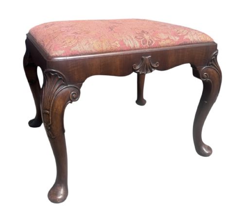 19TH C ENGLISH GEORGIAN STYLE WALNUT STOOL