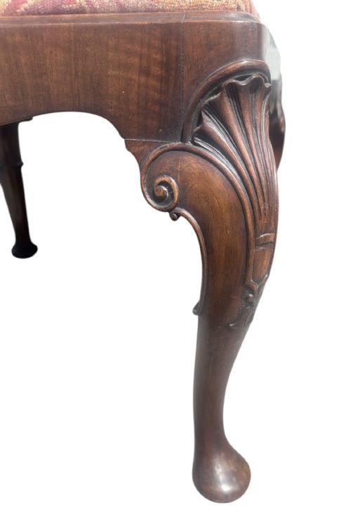 19TH C ENGLISH GEORGIAN STYLE WALNUT STOOL - ADDITIONAL PHOTO 1