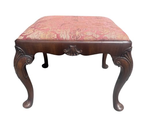 19TH C ENGLISH GEORGIAN STYLE WALNUT STOOL - ADDITIONAL PHOTO 2