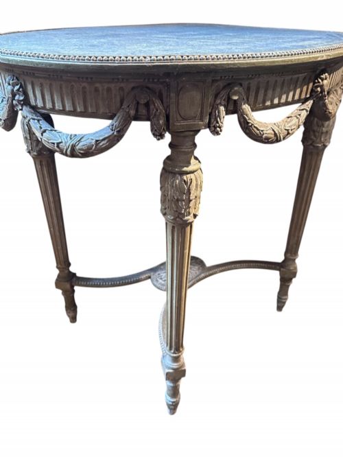 19TH C FRENCH LOUIS XVI STYLE OCCASIONAL TABLE - ADDITIONAL PHOTO 4