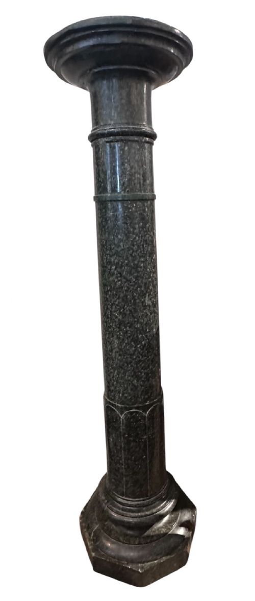 19TH CENTURY ITALIAN VERDE ANTICO MARBLE COLUMN