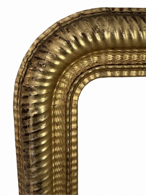 19TH C FRENCH LOUIS PHILIPPE GILT RIPPLE MIRROR - ADDITIONAL PHOTO 1