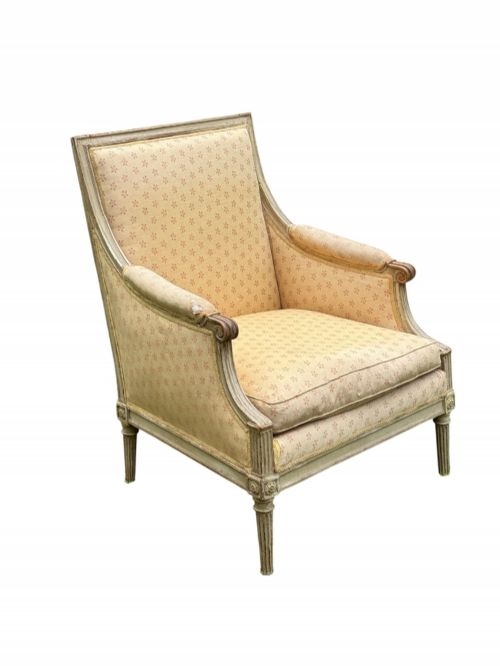 18TH C FRENCH LOUIS XVI ARMCHAIR BY HENRI JACOB
