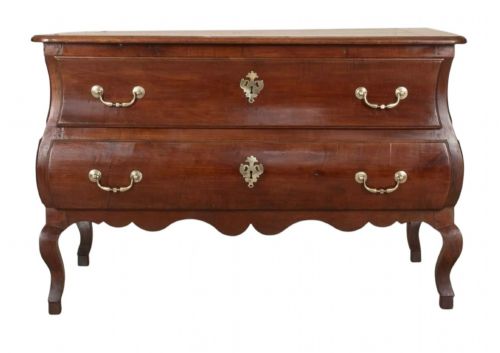 18TH C FRENCH CHERRYWOOD SAUTEUSE DE CASTRAIS COMMODE CHEST