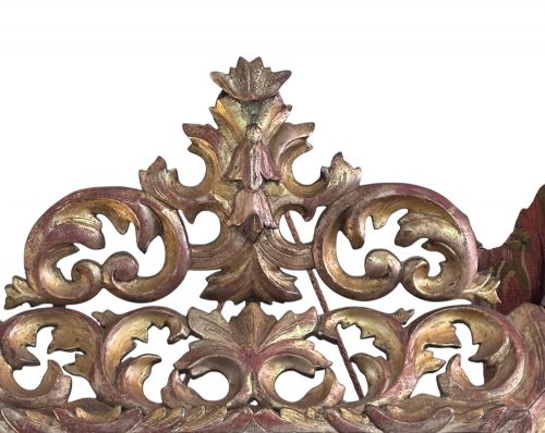 19TH C FRENCH ROCOCO STYLE CARVED GILT MIRROR - ADDITIONAL PHOTO 1