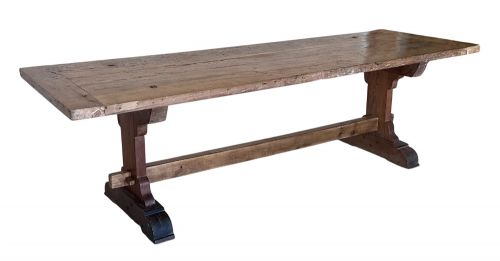 18TH C FRENCH BEECH REFECTORY TABLE