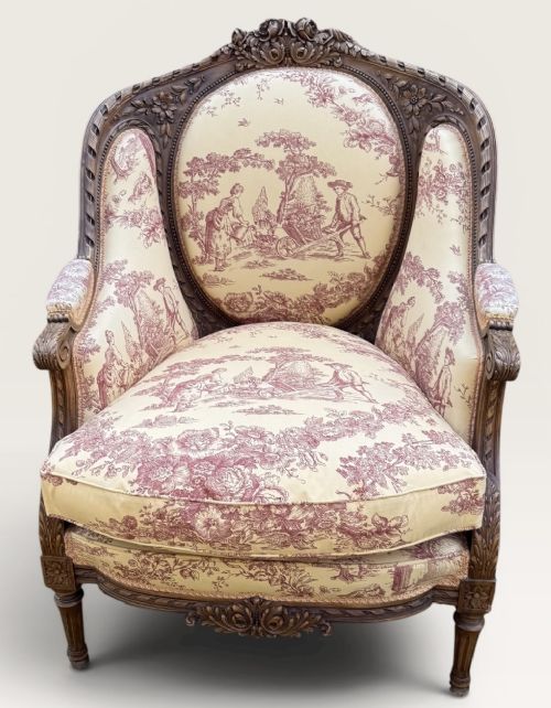 PAIR OF LARGE COMFORTABLE BERGERE ARMCHAIRS - ADDITIONAL PHOTO 1
