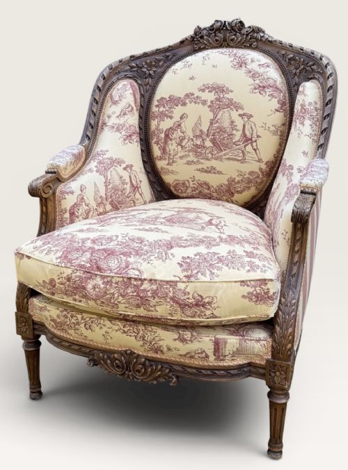 PAIR OF LARGE COMFORTABLE BERGERE ARMCHAIRS - ADDITIONAL PHOTO 5