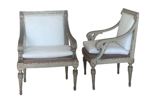 Pair of 19th C Piedmontese Armchairs