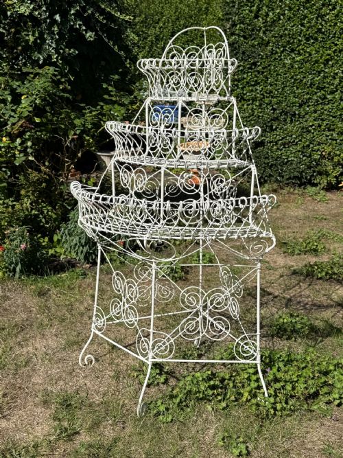 A Wire Work Painted Planter