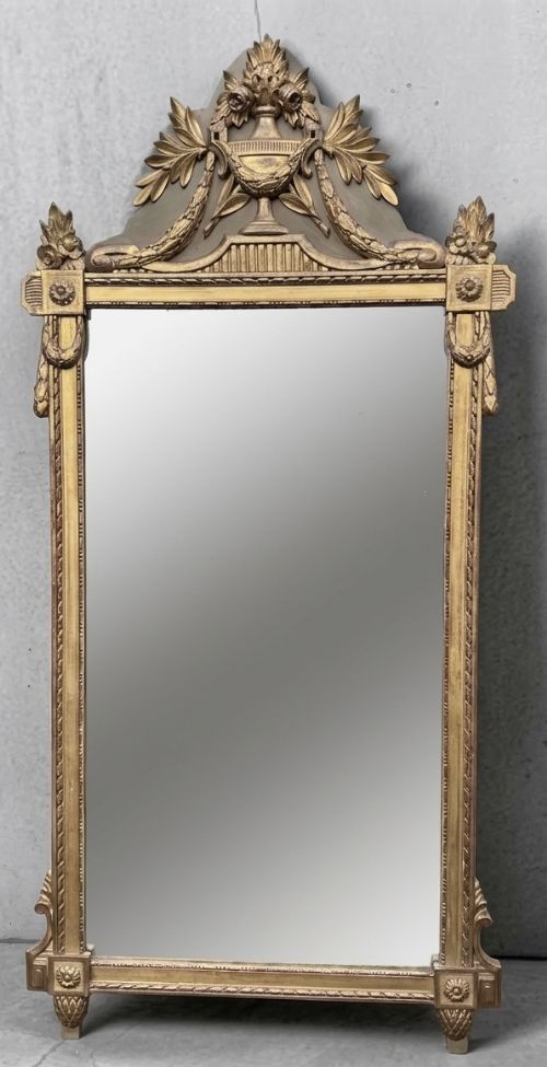 Large French Gilt and Painted Mirror