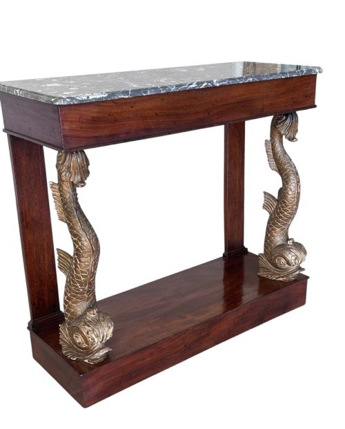 19th C Dolphin Console Table