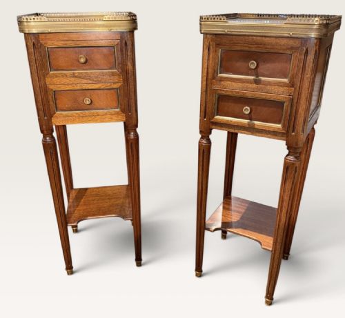 Pair of small French bedside tables
