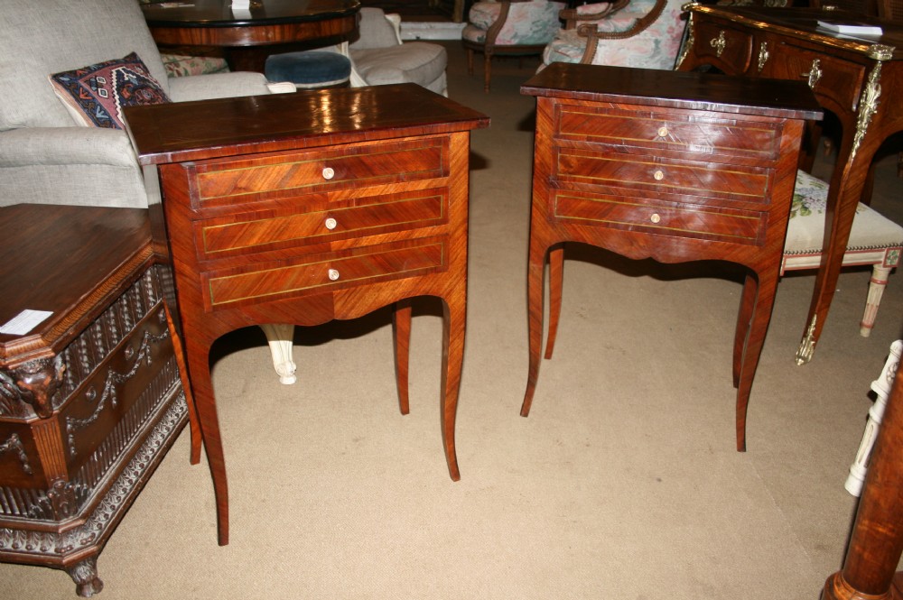 french pair of kingwood night tables 