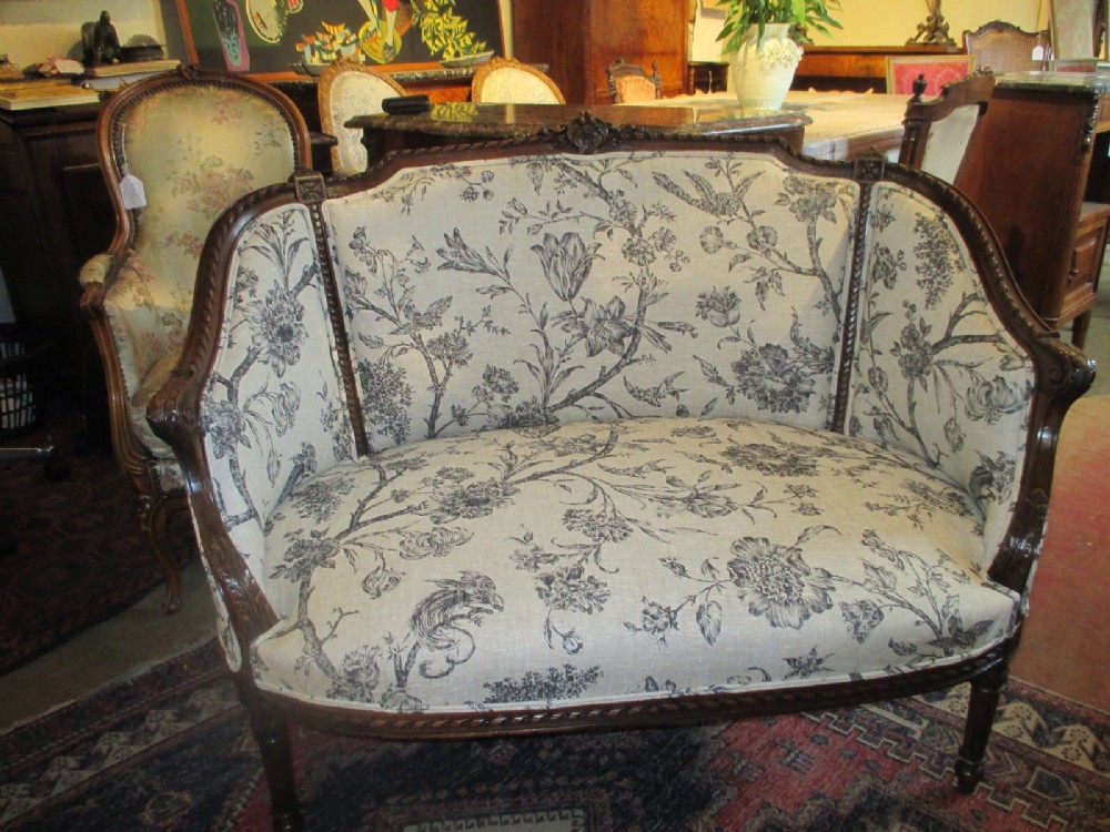 French walnut sofa