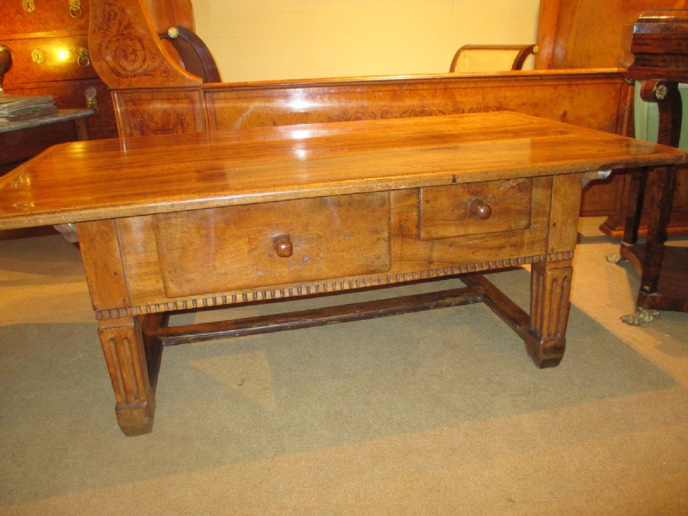 Antique walnut coffee table