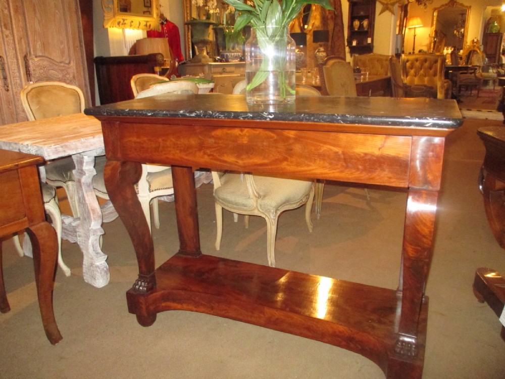 Flame Mahogany console table