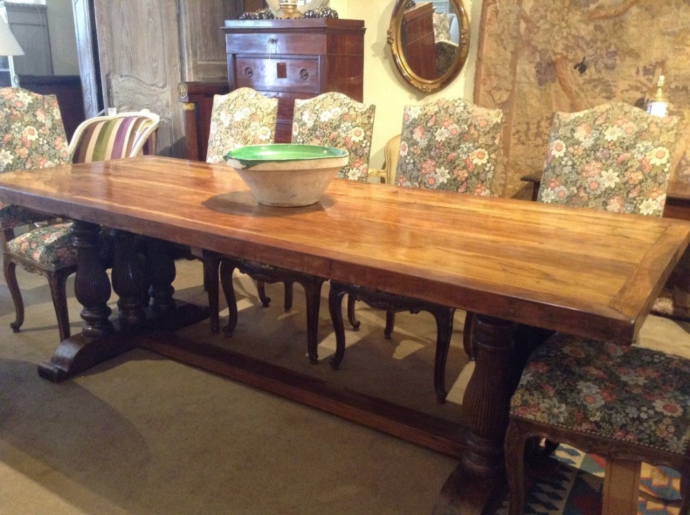 French Fruit Wood Refectory Table