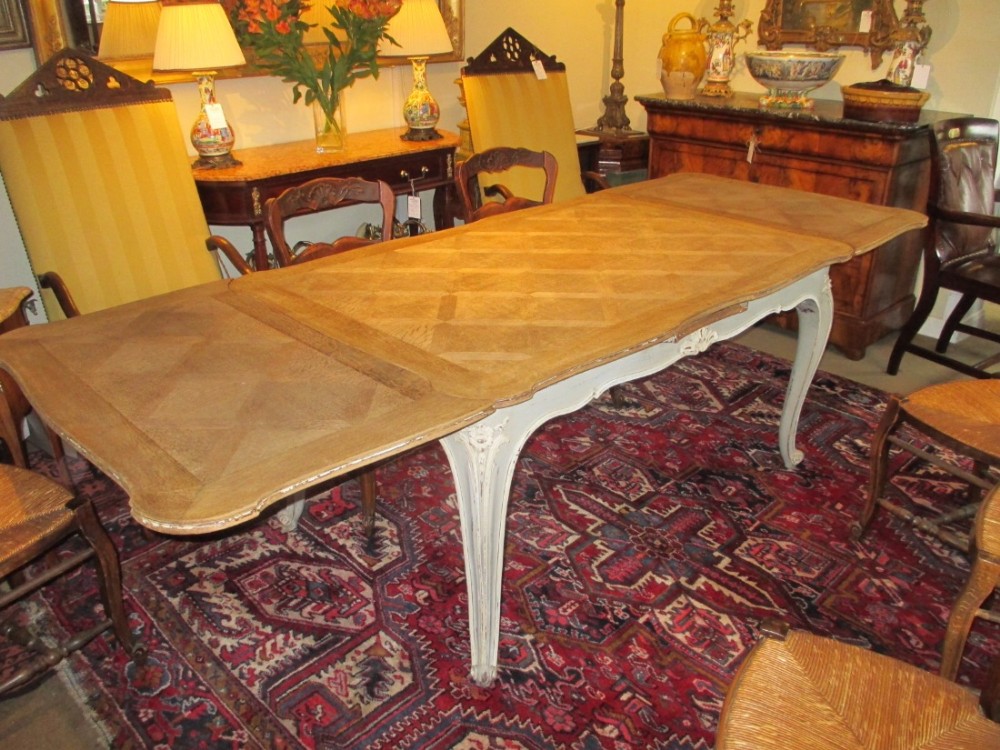 Painted extending dining table