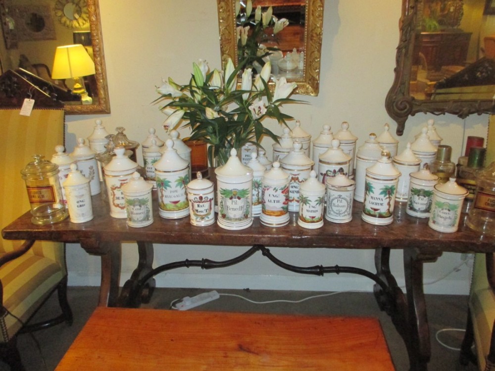 Collection of French Chemist or apothecary jars