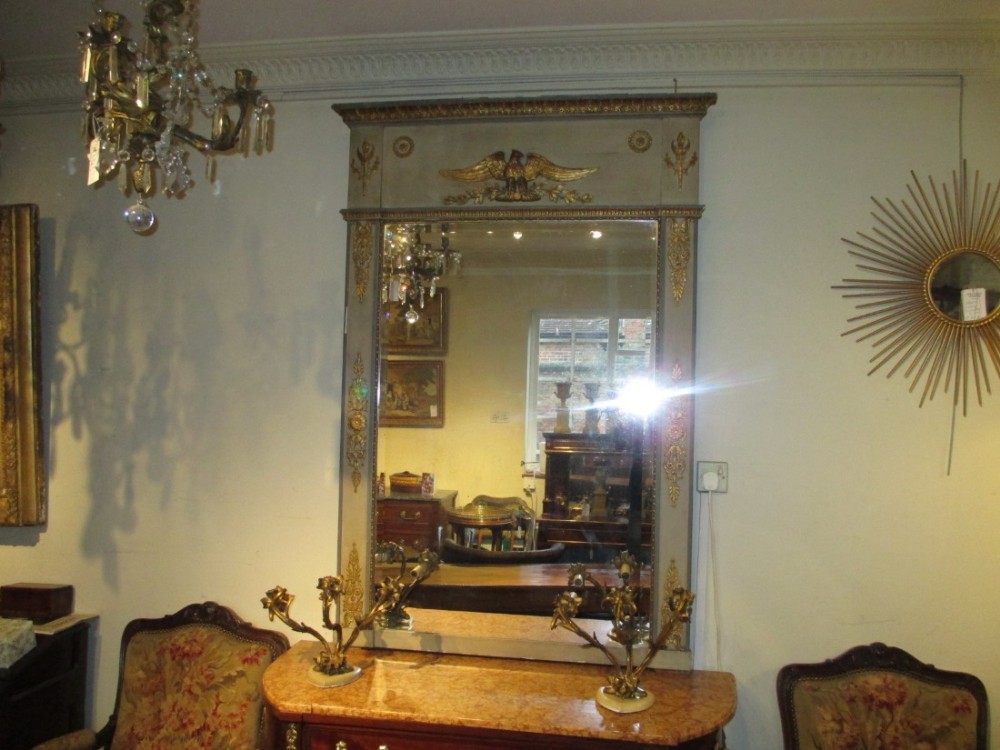 Painted and gilt mirror, Trumeau