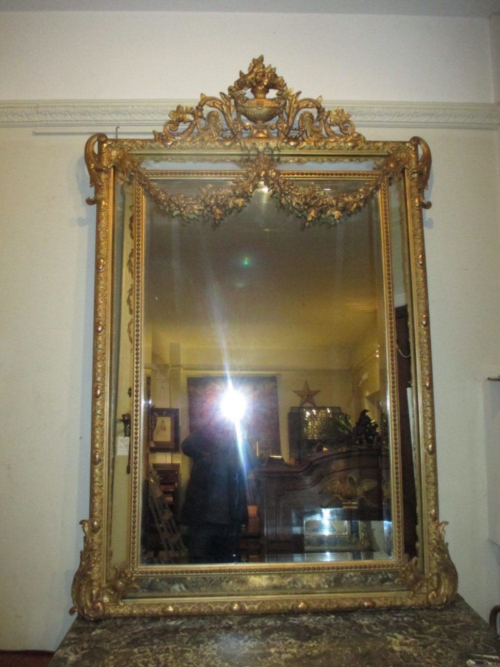 Large gilt mirror 