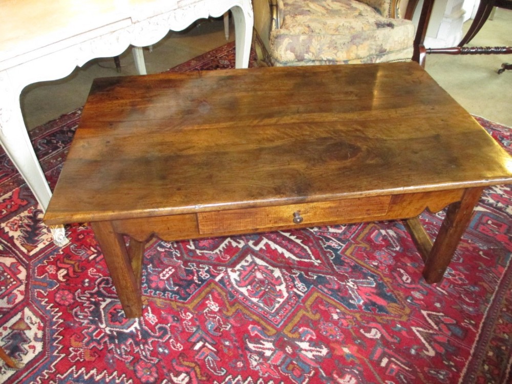 Large walnut coffee table