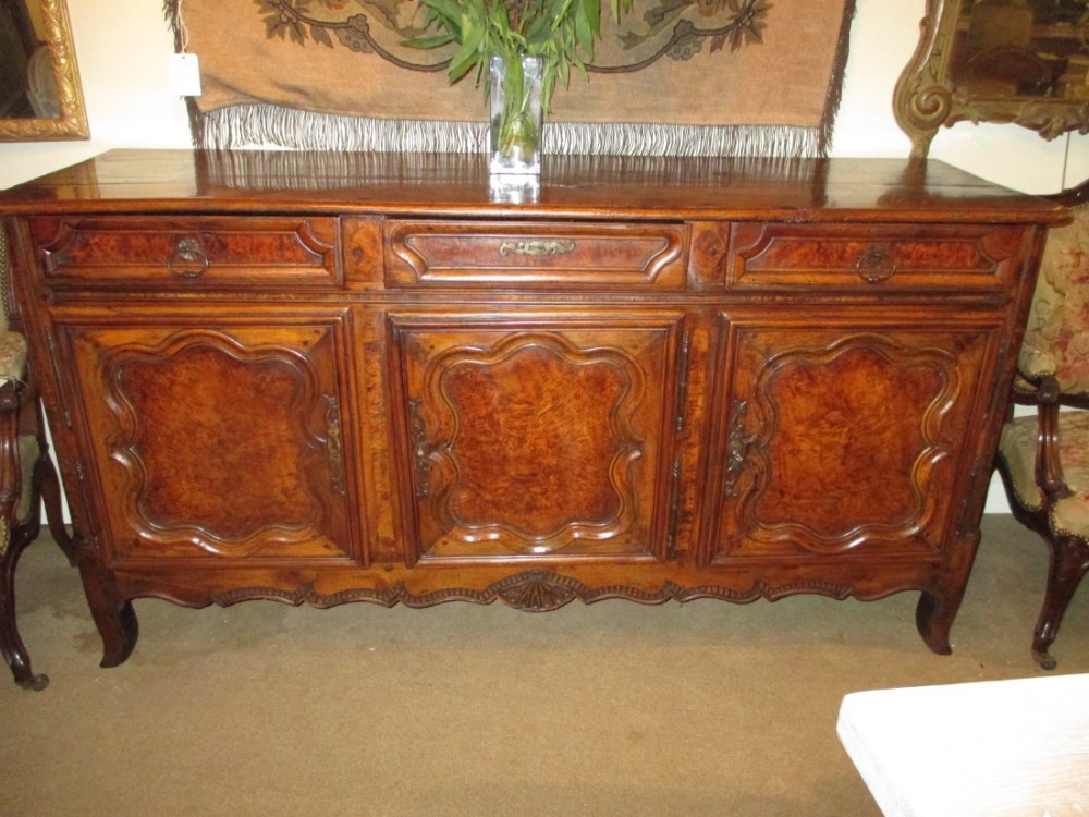 French Burr elm dresser base or enfilade