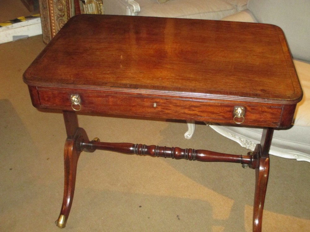 Plum pudding mahogany side or library table