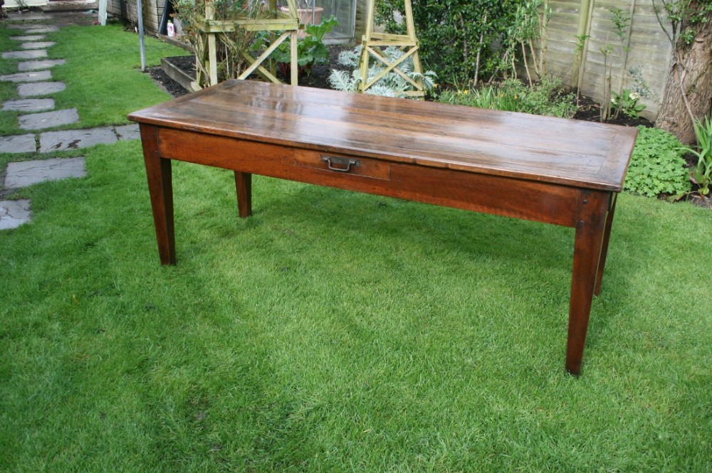 French Walnut Farmhouse Table 